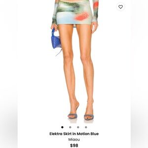 NWT Miaou elektra skirt in motion blue size small